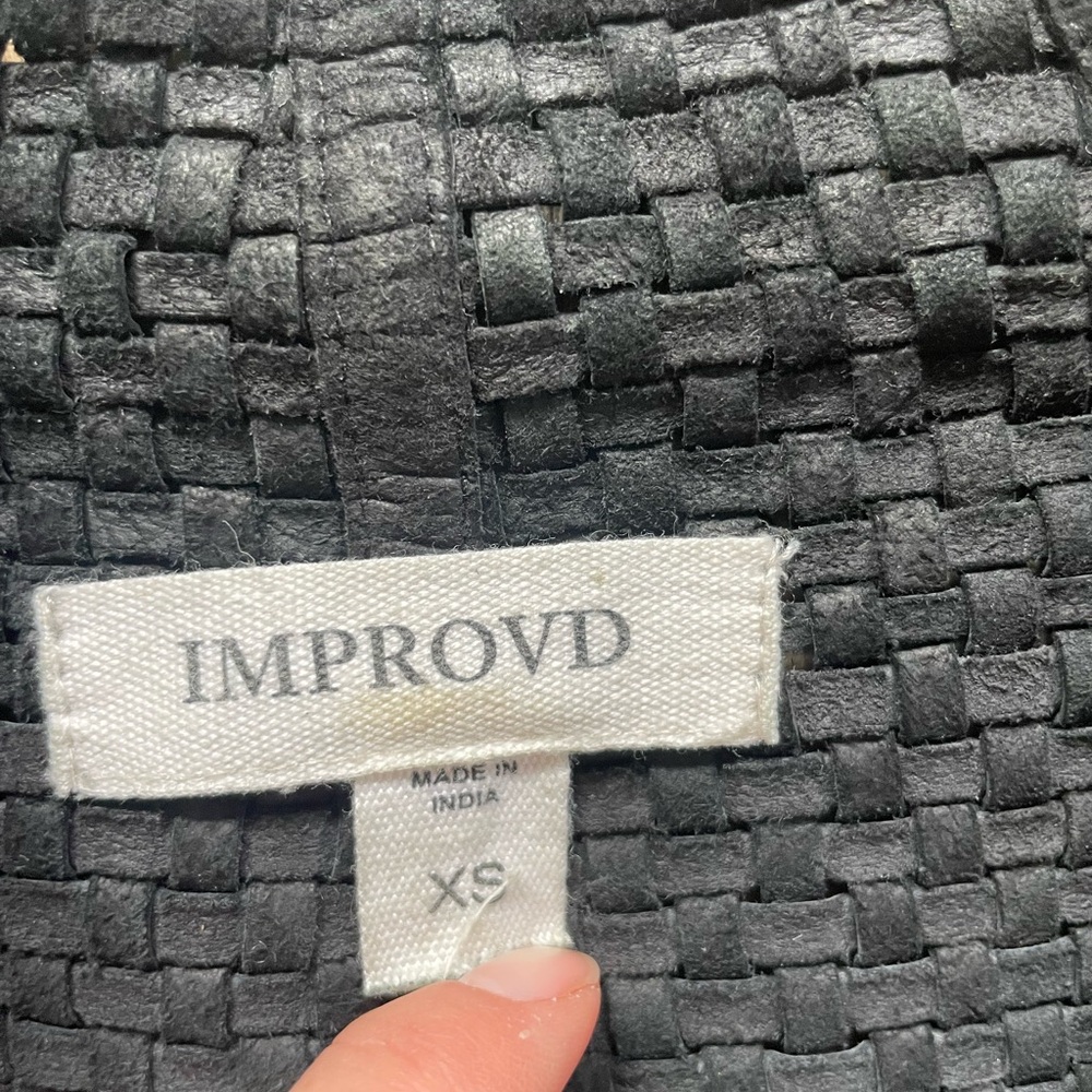 Improvd Woven 100% Genuine Leather Jacket Size XS - Picture 2 of 14